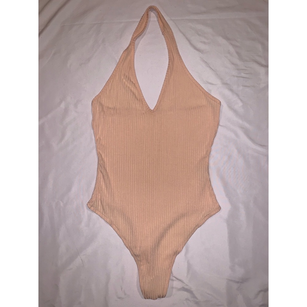 Halter V-neck Bodysuit